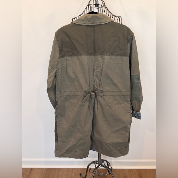 Free People Olive Patchwork Utility Jacket - Picture 2 of 11